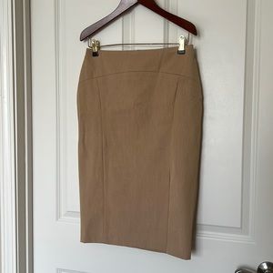 NY&Co tan pencil skirt with slip, size 4